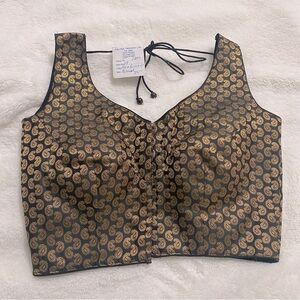 Gold and Black Blouse